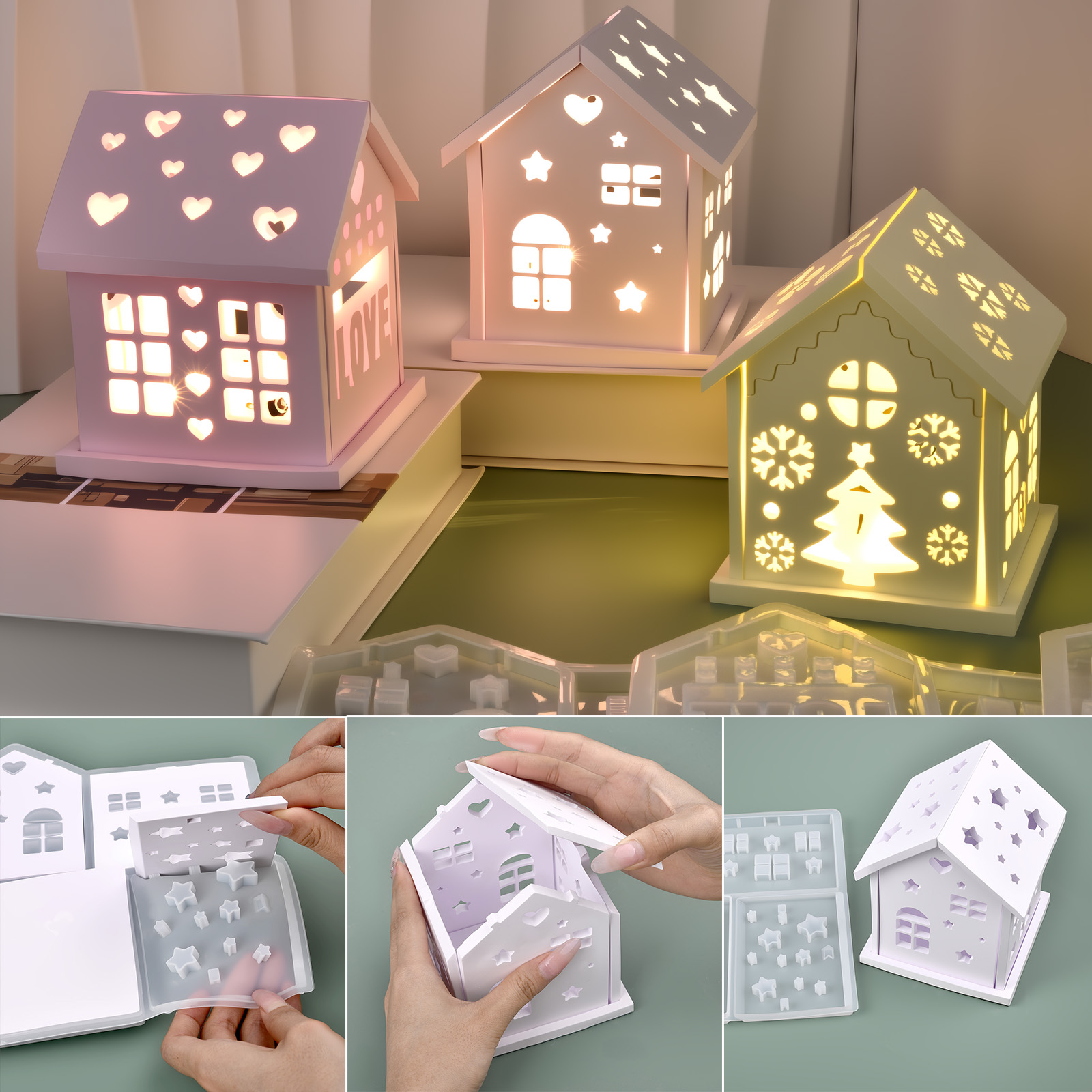 3D House Silicone Mold DIY Chr - Candle Making Tutorial recension och pris