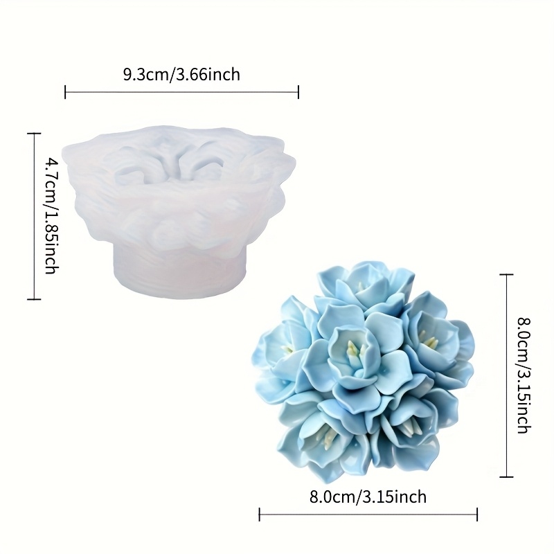 1 Hydrangea Candle Silicone Mo - Candle Making Tutorial recension och pris