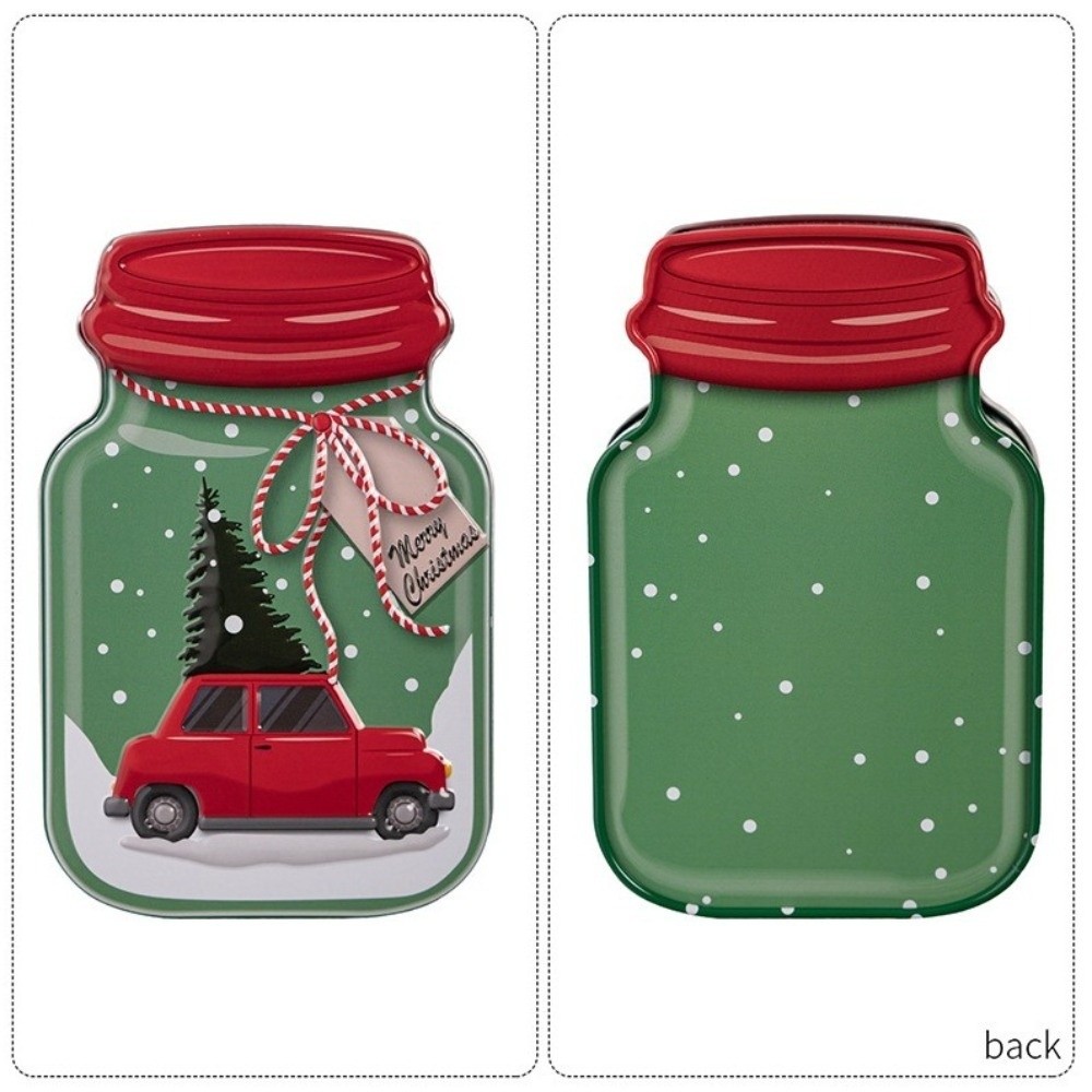 Metal Christmas Tin Box with L - Tin Container Lid recension och pris